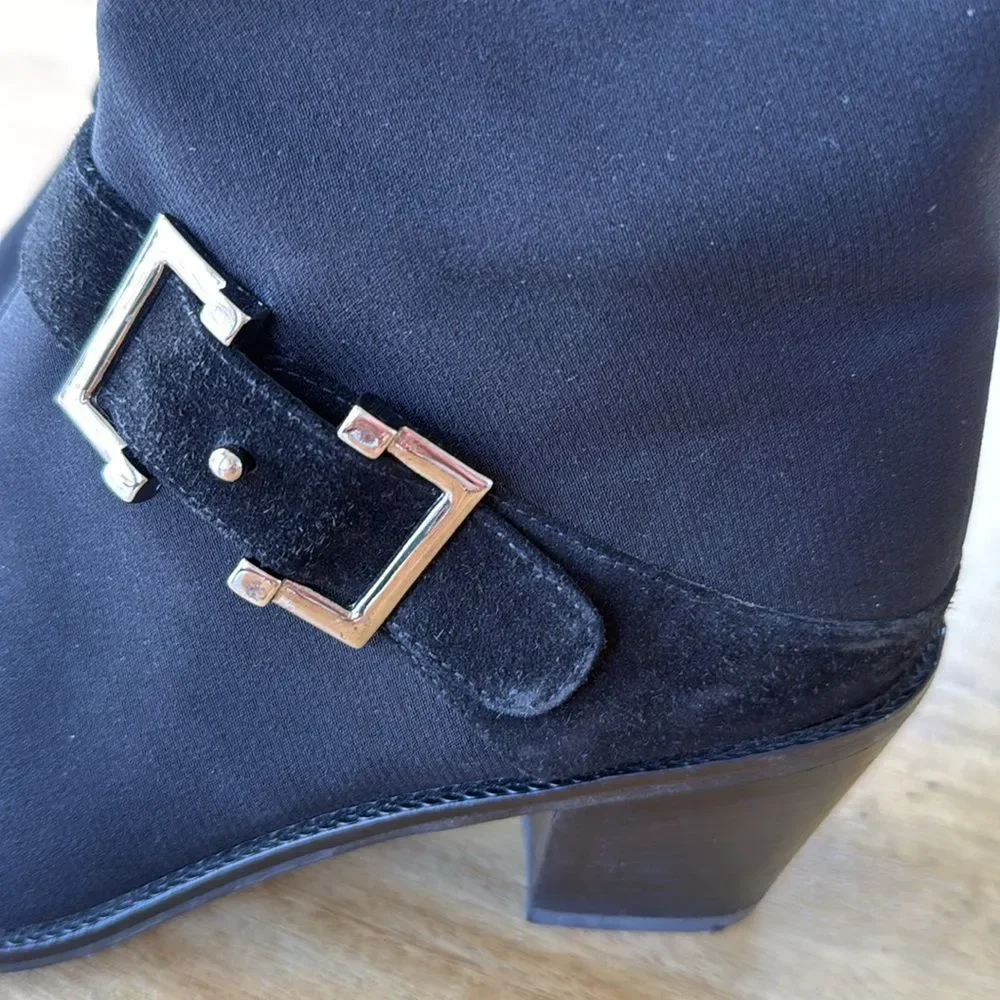 Stuart Weitzman Short Cowboy Moto Boots Sz 8.5 ECU
